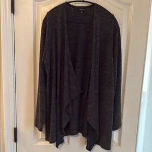 Super Soft Plush Cardigan Drape Front